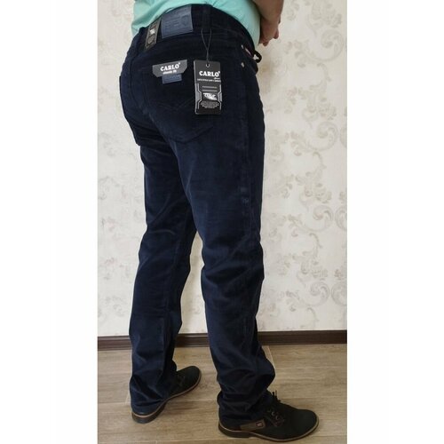 Джинсы CARLO SPACE, размер 33, синий, черный