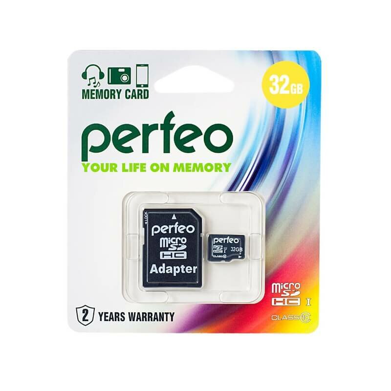 Флеш карта microSDHC 32GB Perfeo PF32GMCSH10A