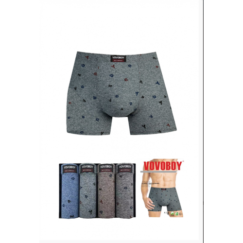 фото Трусы vovoboy, 2 шт., размер 2xl, мультиколор, серый