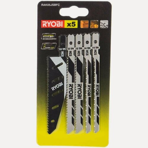 Изображение товара Набор пилок для лобзика Ryobi rak05jsbfc 5132002697 5 шт.
