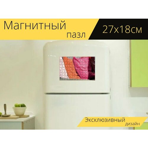 Магнитный пазл Банк, сидеть, деревянные скамьи на холодильник 27 x 18 см.