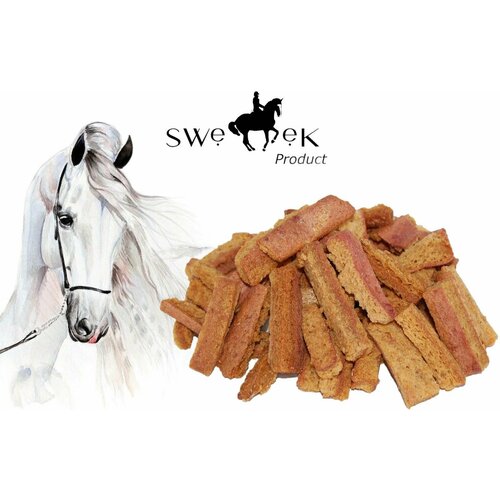 "Сухарики яблочные" 250гр для лошадей Sweek Product (100% натуральные), угощение для лошадей