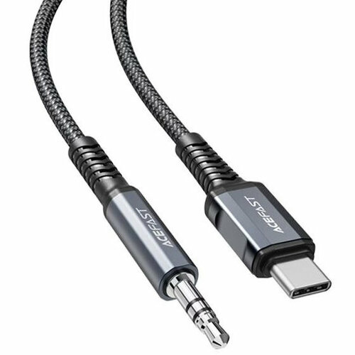 Кабель Acefast C1-08 USB-C to 3.5 mm Cable (1,2 метра) серый (AF-C1-08-GY) кабель aux acefast c1 08 type c to 3 5mm gray