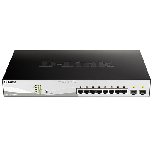 D-Link Коммутатор D-Link PROJ Smart L2 Switch 8х1000Base-T PoE 2х1000Base-X SFP PoE Budget 130W Compact CLI 1946300₽