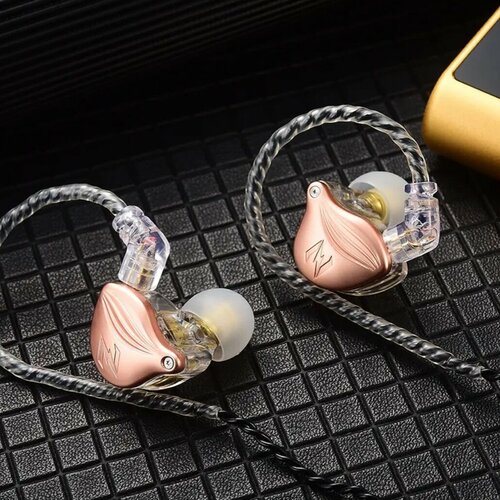 Наушники HiFi проводные спортивные QKZ ZAX 2 розовые 361100₽