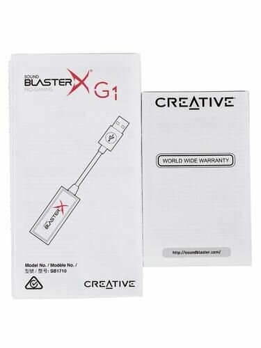 Звуковая карта USB CREATIVE Sound BlasterX G1, 7.1, Ret [70sb171000000] - фото №12