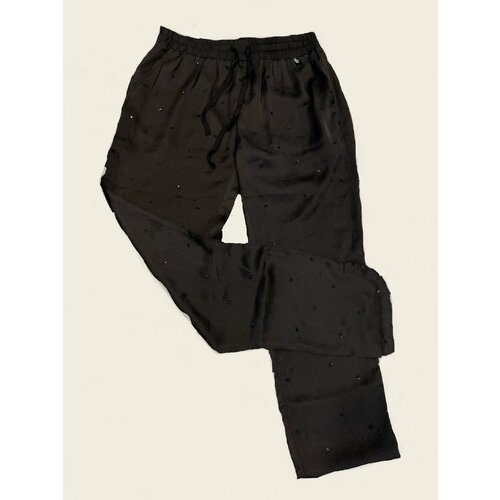 Брюки Fracomina, размер 158, черный брюки палаццо fracomina демисезон зима свободный силуэт классический стиль размер 44 черный