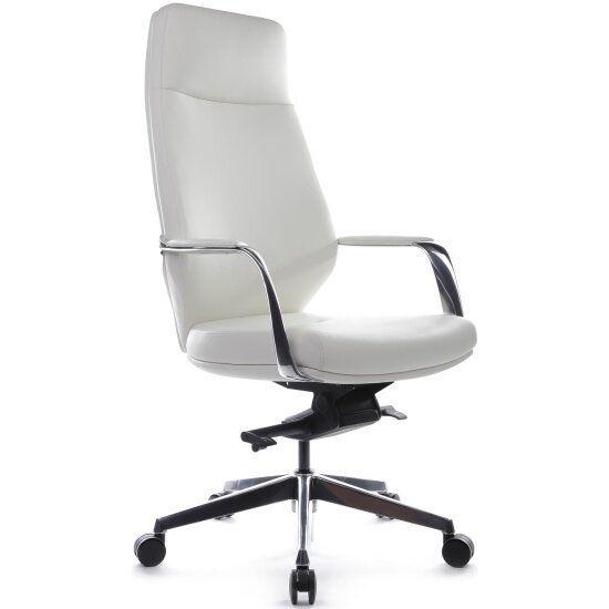 Кресло руководителя Riva Design А1711 Белый (6207) натуральная кожа 68*68*120-126