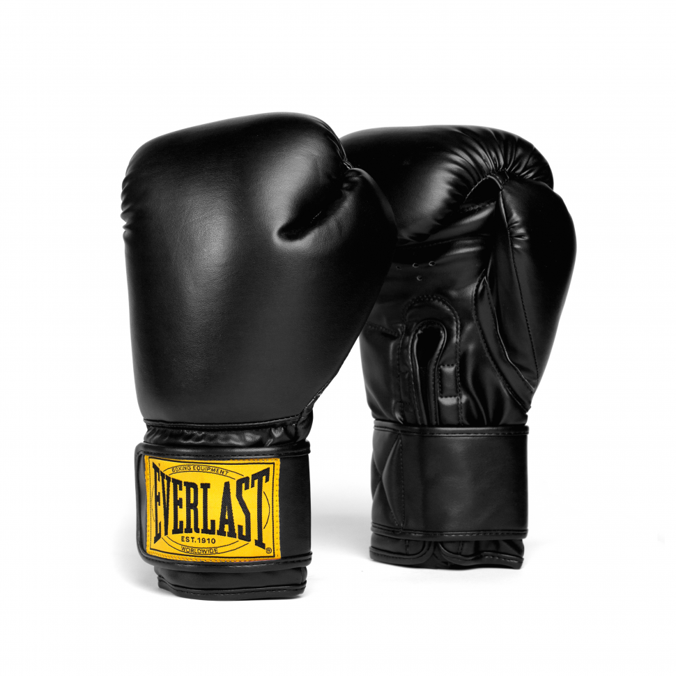 Перчатки тренировочные Everlast 1910 Classic PU 12 oz, черный