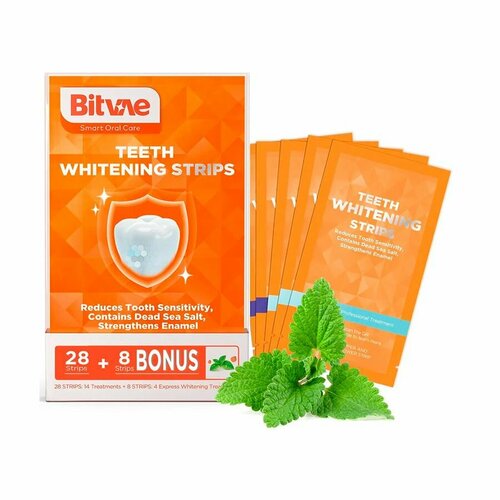 Полоски для отбеливания зубов Bitvae BV018 Teeth Whitening Strips (36шт 18 пар) (BV018) GLOBAL, прозрачные со вкусом мяты