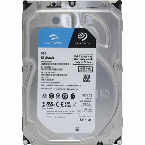 Жесткий диск Seagate SkyHawk Surveillance ST6000VX009 1808700₽