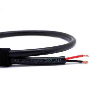 Кабель акустический с катушки двухжильный Draka DR speaker 2х2,5 FRNC, 1 м