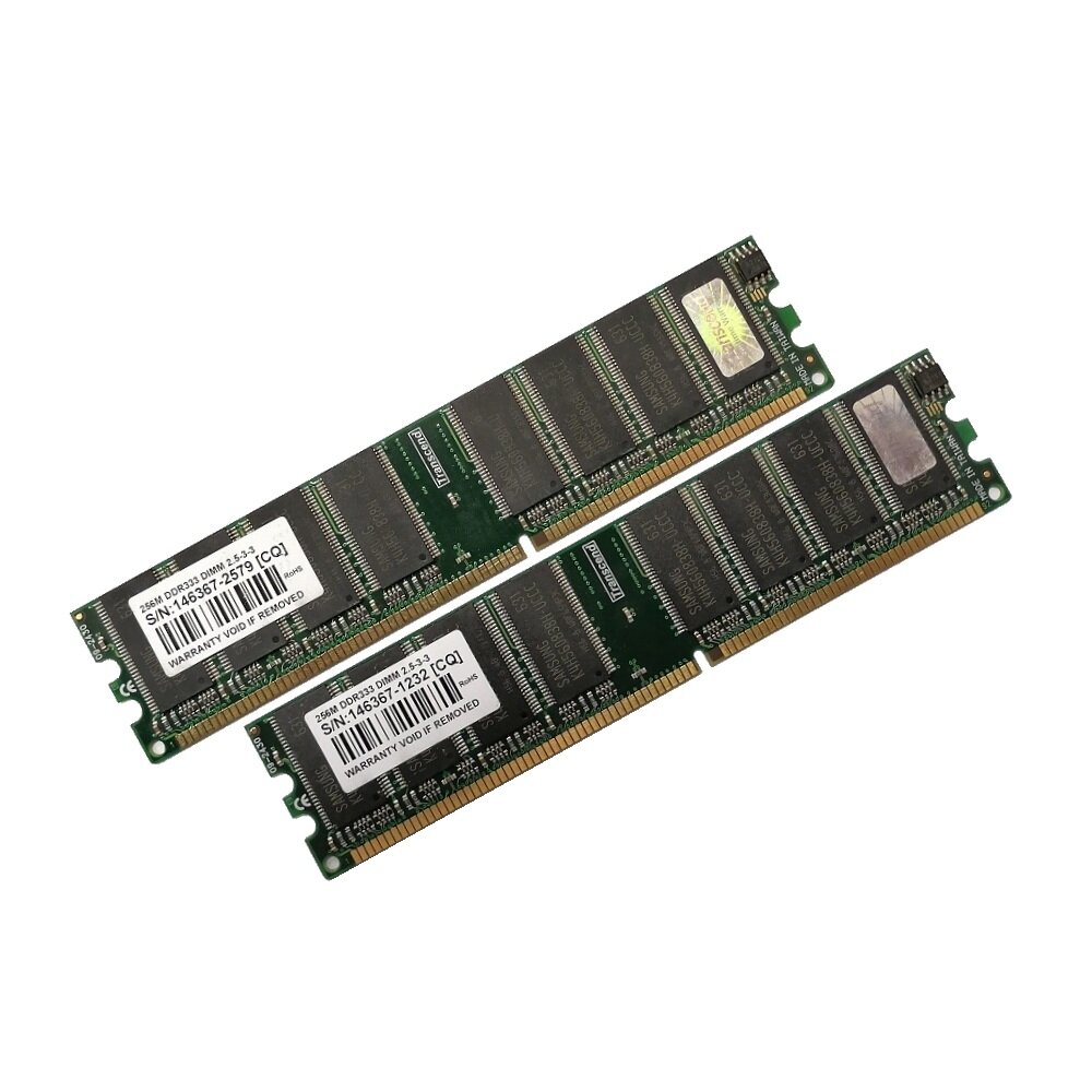 ОЗУ Dimm 512Mb PC-2700(333)DDR Transcend 146367-xxxx (Kit 2x256Mb)