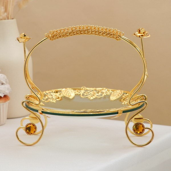 фото Подставка под десерты Rose Garden, круглая, 21x18.5x18, цвет золотой