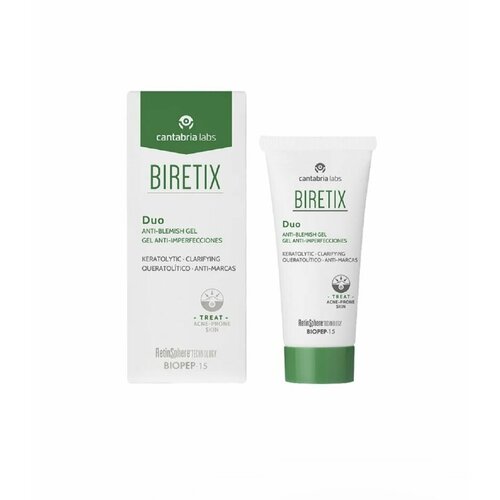 Biretix Duo Purifying Exfoliant Gel Anti-Blemish Gel Cantabria Labs Себорегулирующий гель, 30 мл.