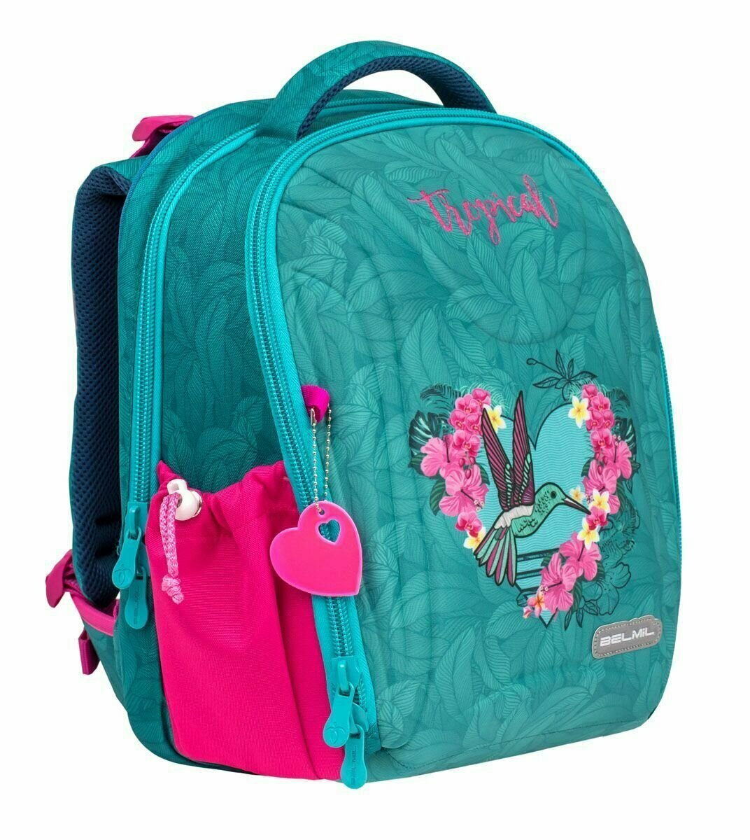 фото Ранец Belmil Sturdy Girl "Tropical Hummingbird", 338-82/12-SET, с пеналом
