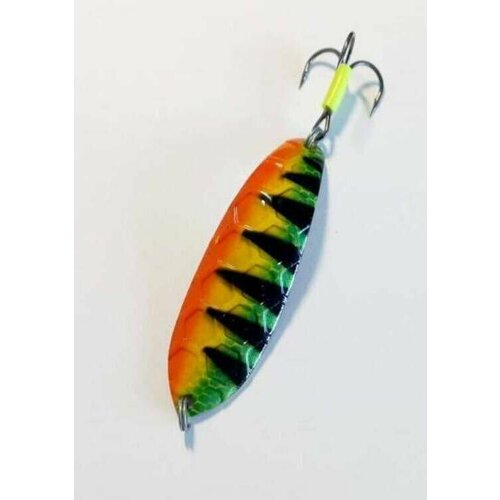 фото Блесна для рыбалки таймень/соты колеблющаяся/колебалка р-р 75х23 из латуни в окраске 24 гр. нет бренда