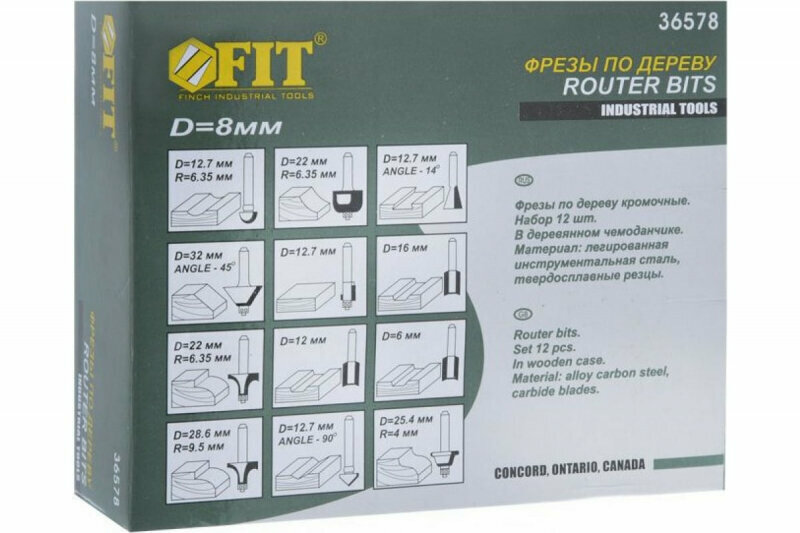 Кромочные фрезы по дереву FIT - фото №5