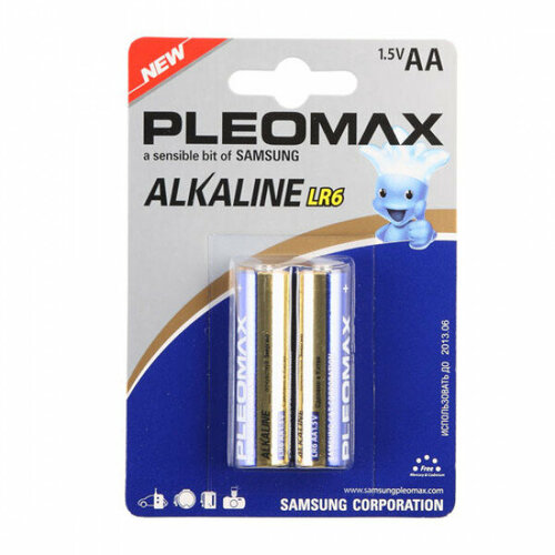 Элемент питания Samsung Pleomax Alkaline AA LR6 бл 2