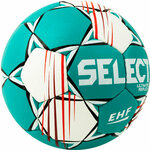 Мяч гандбольный SELECT Ultimate Replica v22, 1670847004, Lille (р.0), EHF Appr, ПУ, ручная сшивка, бирюз.-белый - изображение