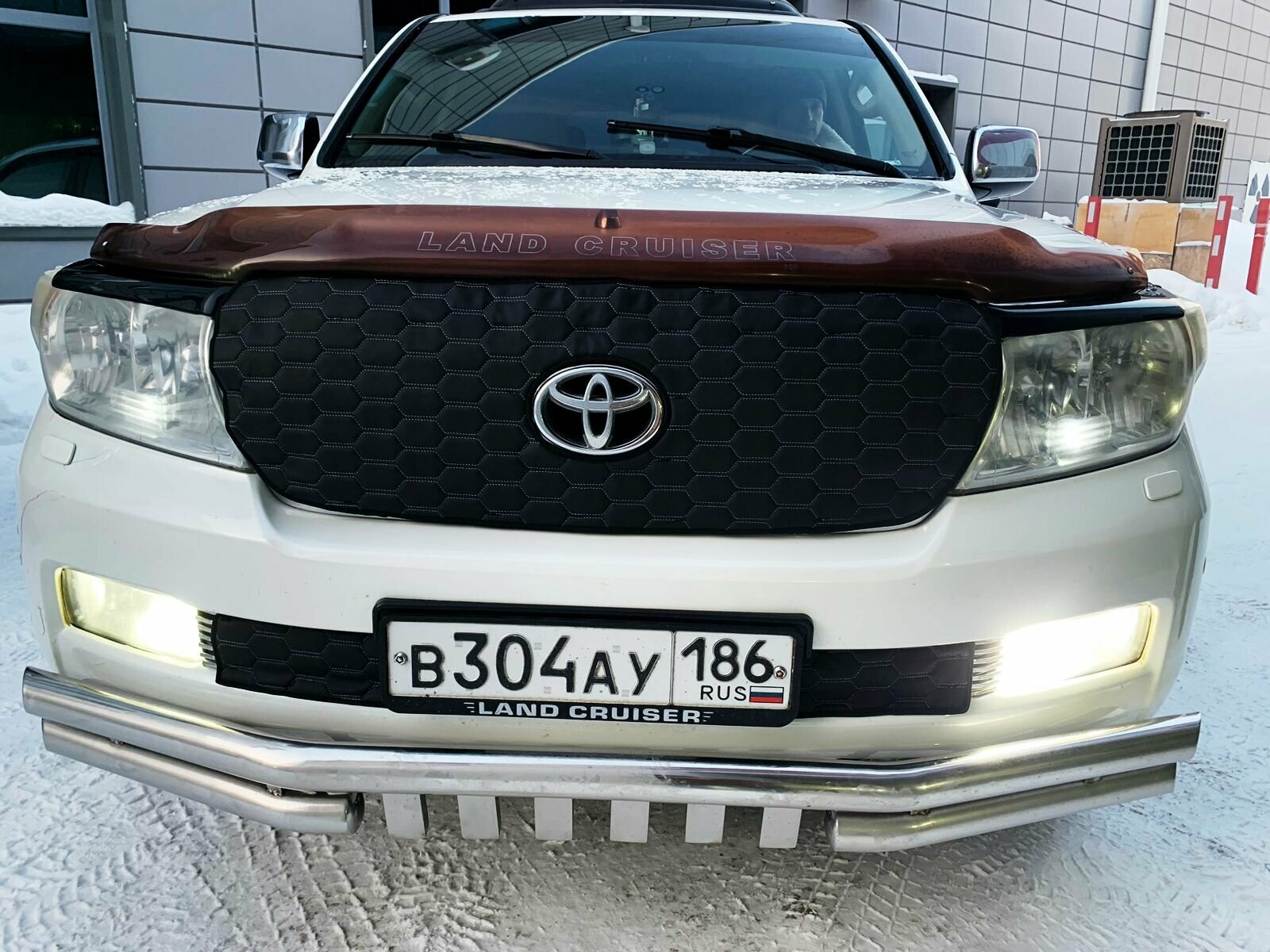 Утеплитель радиатора для Toyota Land Cruiser 200 2007-2012 Без камеры Комплект верх/низ