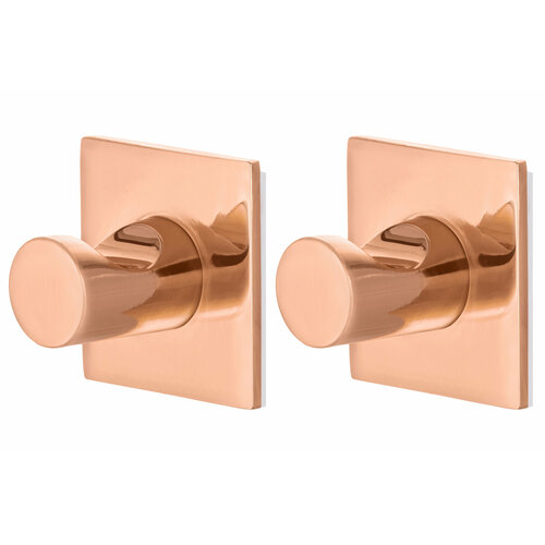 Крючок самоклеящийся для ванной комнаты кухни 2 шт 373728 см El Casa Розовое золото квадрат 133₽