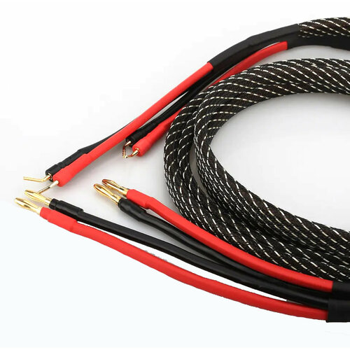 Кабель для акустики, колонок, разъемы банан, длина 2 м