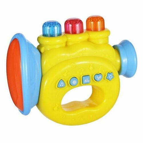 Развивающая игрушка для малышей Звонкие друзья, (желтый), под блистером, свет, звук, PLAY SMART 7694 игрушка пласт на бат труба звонкие друзья play smart pvc16 5x5 5x22см арт 7694