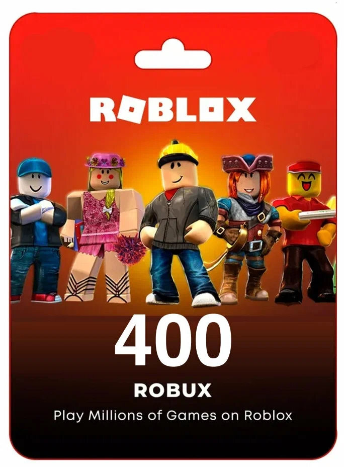 Игровая валюта платформы Roblox - 400 Robux /Пополнение счета Roblox на 400 Robux / Roblox Gift Card (Весь мир, Россия, Беларусь)