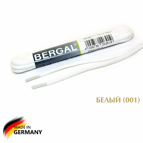 BERGAL Шнурки круглые, тонкие 90 см цветные. (белый (001))