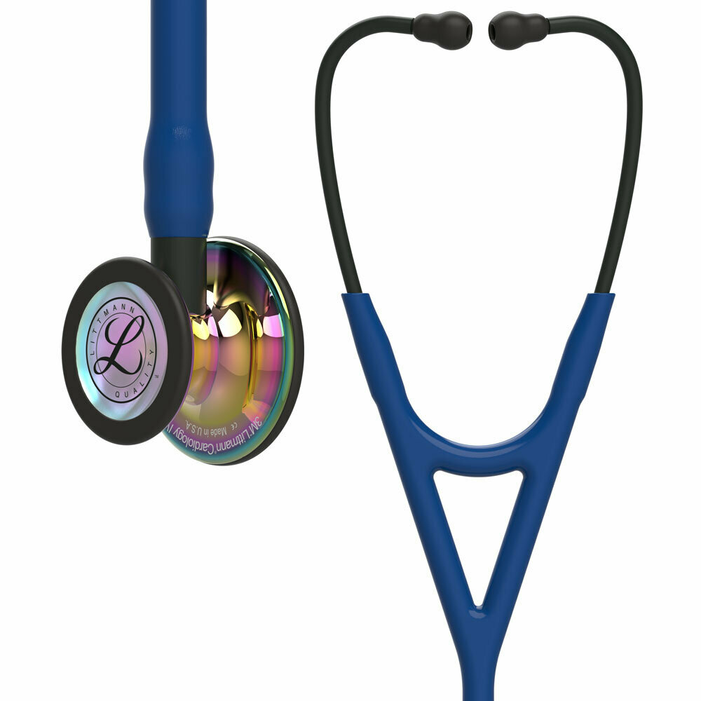 3M Стетоскоп 3M Littmann Cardiology IV, голубая трубка, радужная акустическая головка