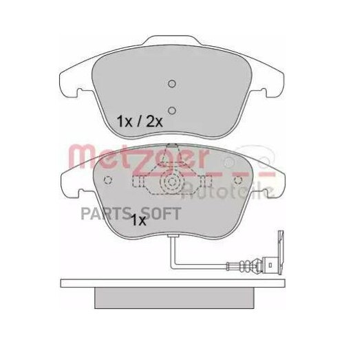 METZGER 1170289 Коодки с накадками в сборе дя дисковых тормозов 8100₽