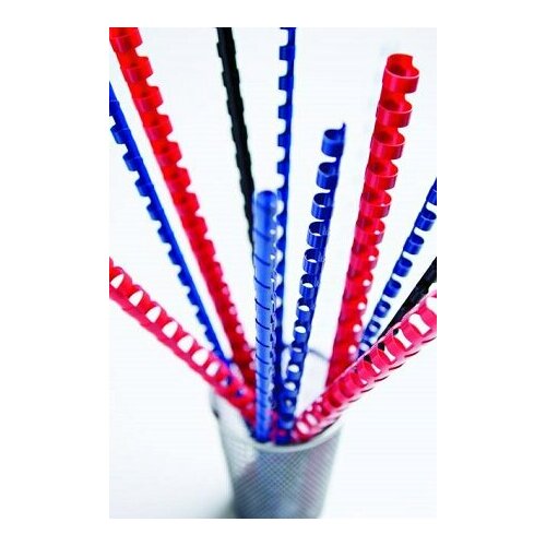 Пружины для переплета пластиковые Fellowes®, 14 мм, (81-100 листов), 100 шт, 21 кольцо, синие