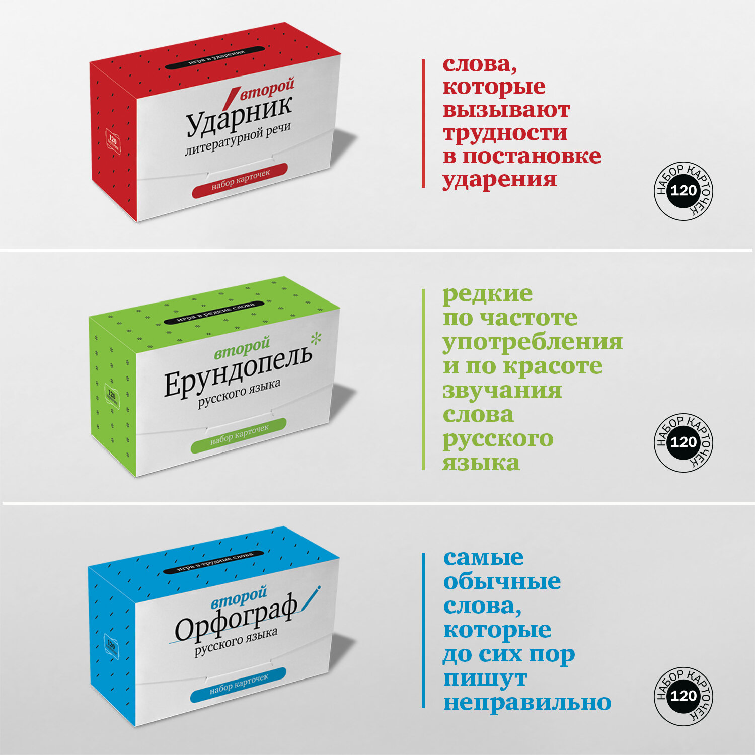 Опять Тройка по русскому. Второй Ерундопель русского языка. Второй Орфограф русского языка. Второй Ударник литературной речи. Комплект учебных карточек - фото №5