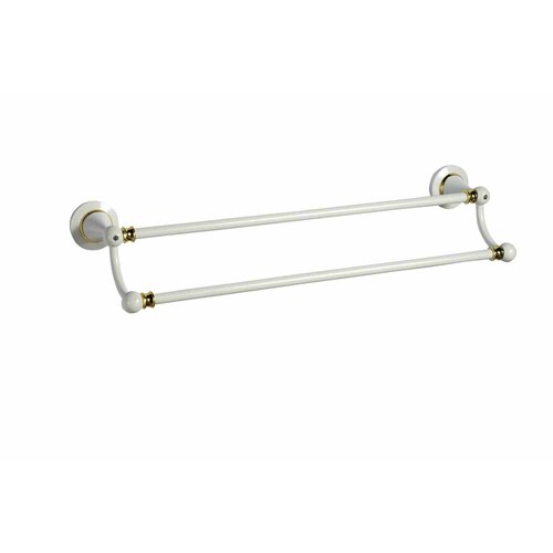 Штанга двойная для ванной 61 см латунь Sanartec