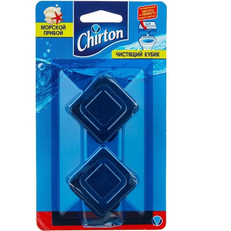 Чистящий кубик для унитаза Chirton "Морской прибой" 50г*2шт 1252888 - фотография № 16