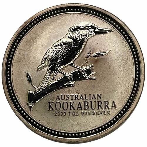 Австралия 1 доллар 2003 г. (Австралийская кукабара) (Proof) 2022 year of tiger 1oz 999 silver coin australia colorful animal commemorative silver plated coins elizabeth ii craft collection