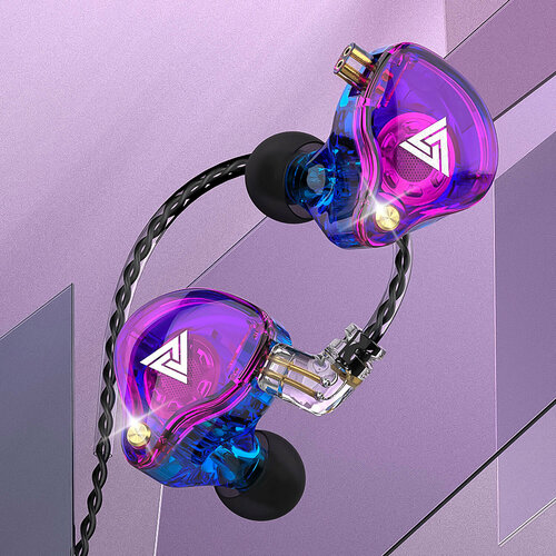 Проводные наушники-вкладыши QKZ VK4 35-мм сиреневый 1390₽