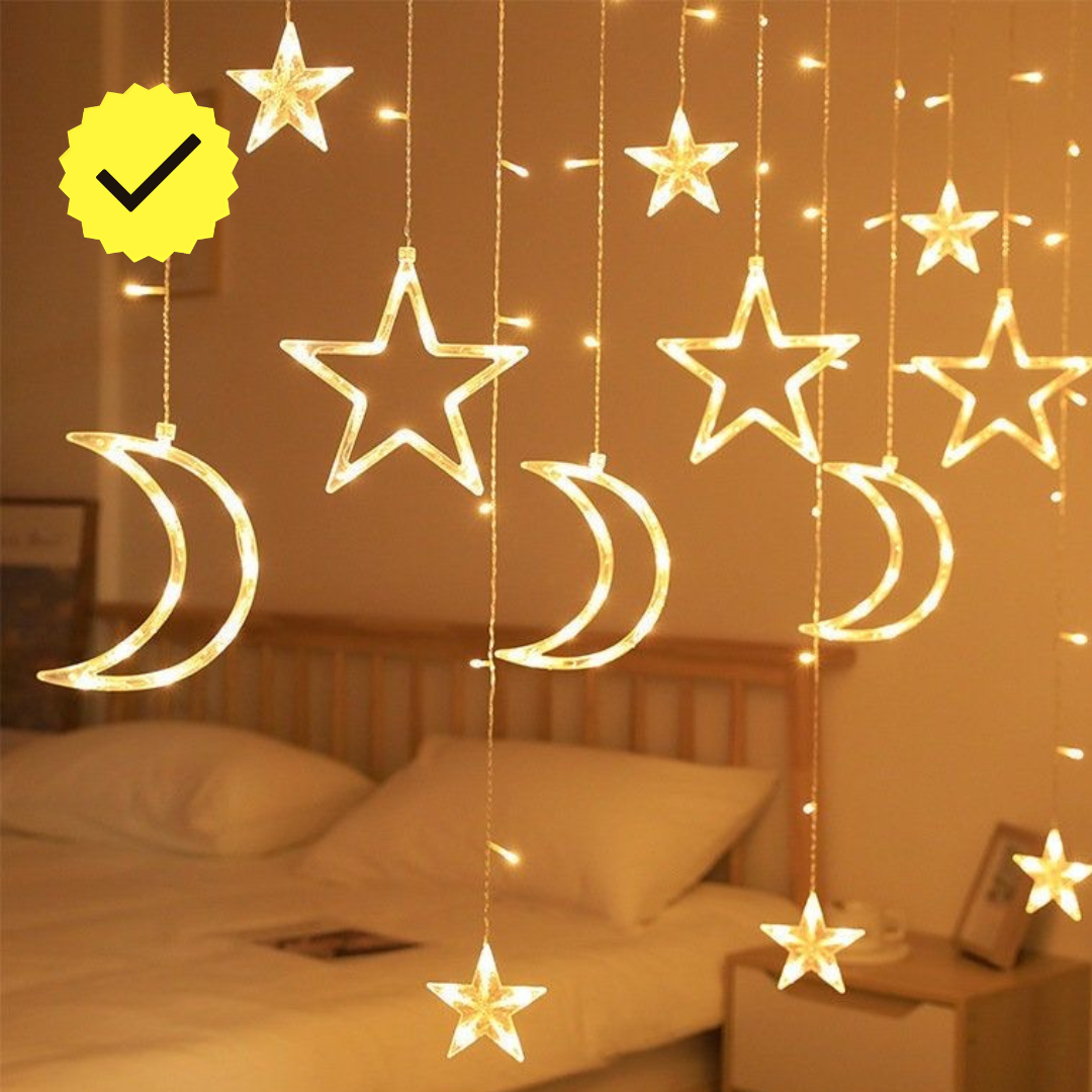 фото Гирлянда новогодняя, звезды/ 3x1 метр/ новогодние украшения/ гирлянда штора