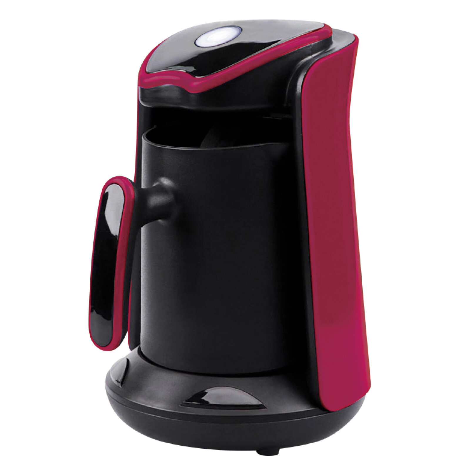 Кофеварка электрическая HOTTER HX-1100R , автоотключение, 300мл, 600Вт, чёрная с розовым