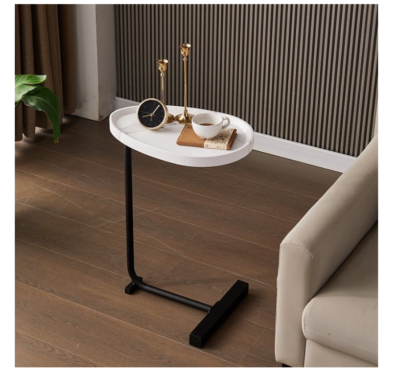 Дизайнерский прикроватный столик MyPads на металлической основе в виде капельки, высота 60см, столик для ноутбука, журнальный столик для кофе идеал.