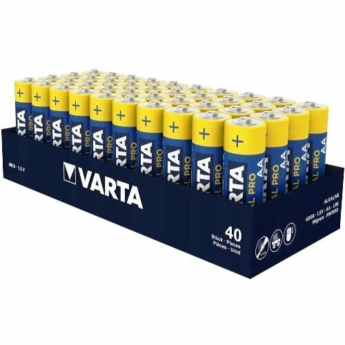 Батарейка AA щелочная Varta Industrial LR6-40BOX в боксе 40 шт. батарейка varta industrial pro cr123a 3v