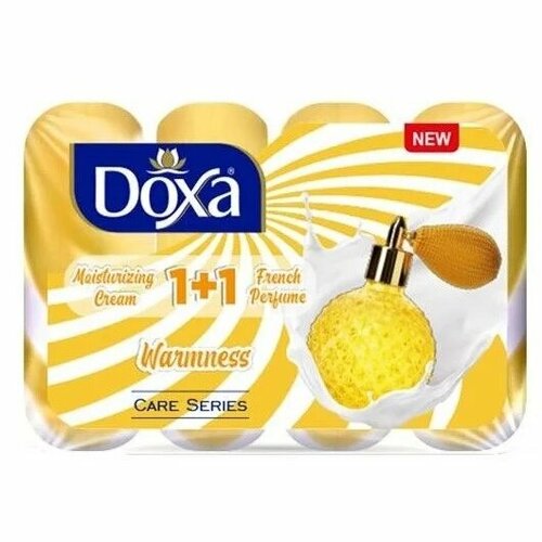 Мыло твердое DOXA Care series ecopack, Теплота, 4х80 г мыло твердое doxa care series двухцветное элегантность туба 4х100 г