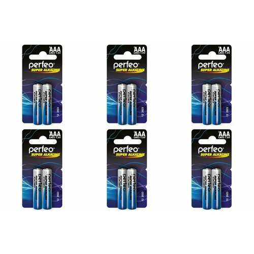 Perfeo Батарейки Super Alkaline Mini LR03/2BL, 6 шт батарейка perfeo lr03 2bl super alkaline 60шт