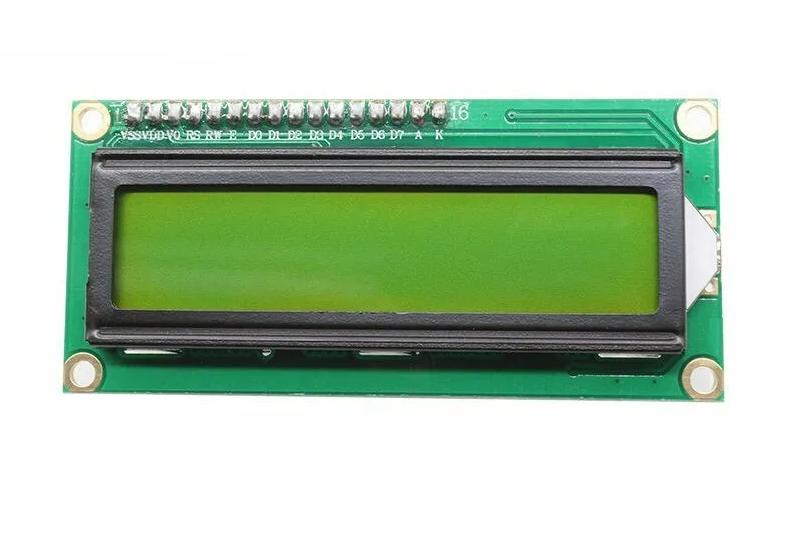 LCD дисплей 1602 HD44780 16 символов 2 строки зеленый (без i2c переходника)