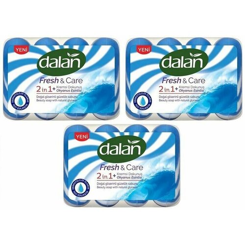 Dalan Мыло туалетное Fresh&Care Океанская свежесть, 4 х 90 г, 3 уп