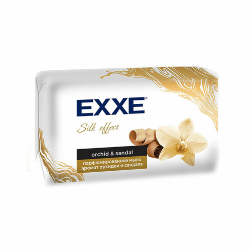 Туалетное мыло EXXE Silk Effect, орхидея и сандал, 140 г средства для ванной и душа exxe туалетное мыло silk effect орхидея и сандал