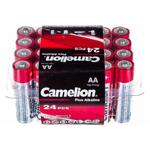 Батарейки Camelion LR6 box 24 шт. Plus Alkaline camelion lr 6 plus alkaline block 12 lr6 hp12 батарейка 1 5в