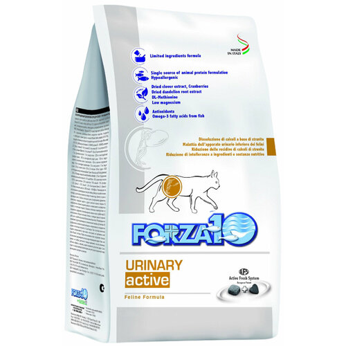 FORZA10 CAT URINARY ACTIVE для взрослых кошек при мочекаменной болезни (0,45 + 0,45 кг) pretty cat тест для определения мочекаменной болезни express test [1