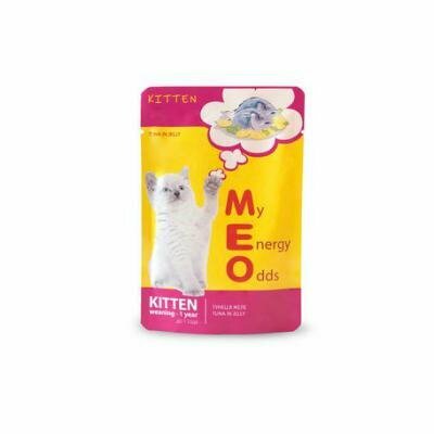 Me-O Cat паучи для котят Тунец в желе 80гр №1 12 х 80гр